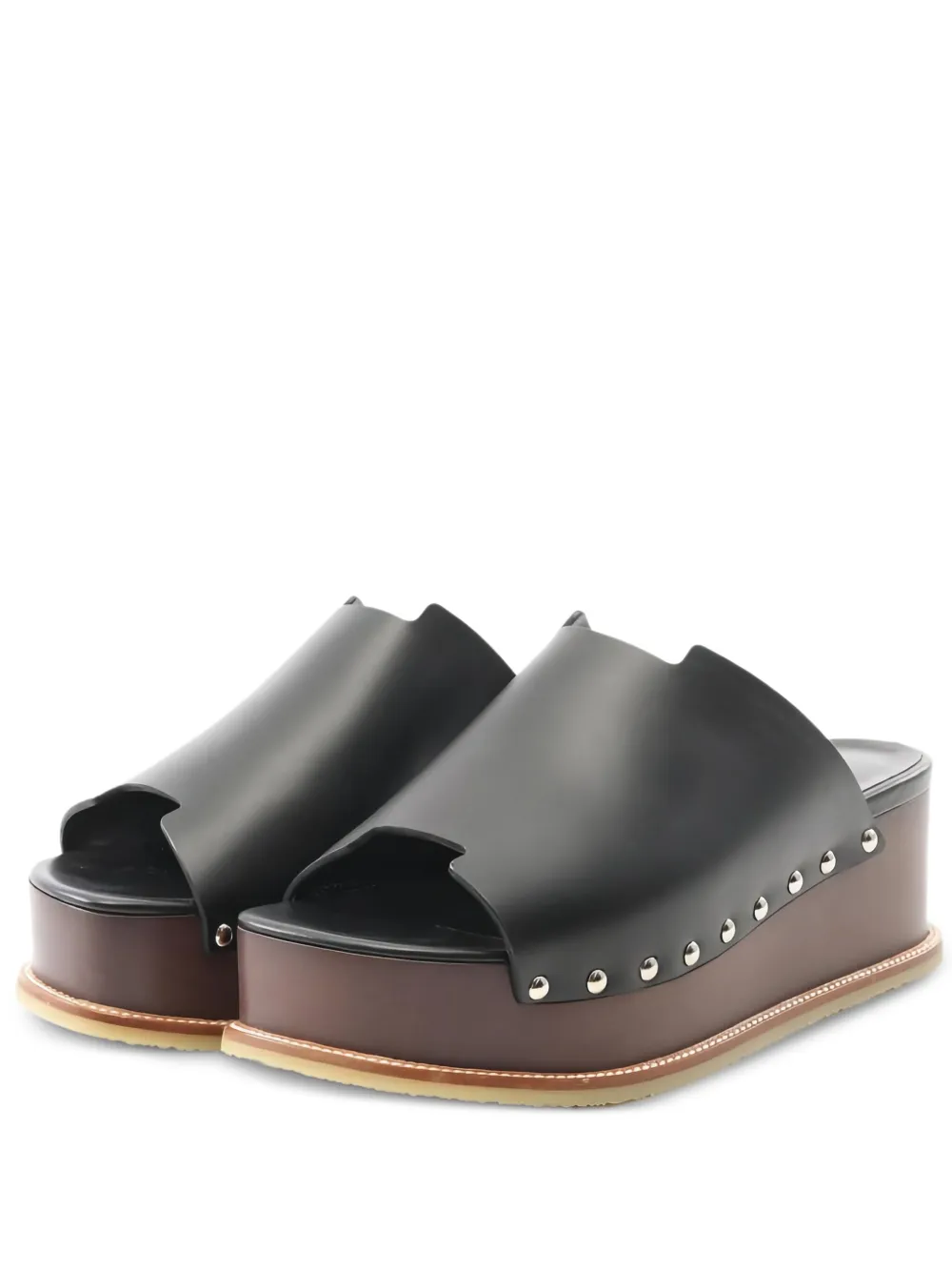 Hermès Pre-Owned 60mm Ellipse wedge sandals | Black | Image 1