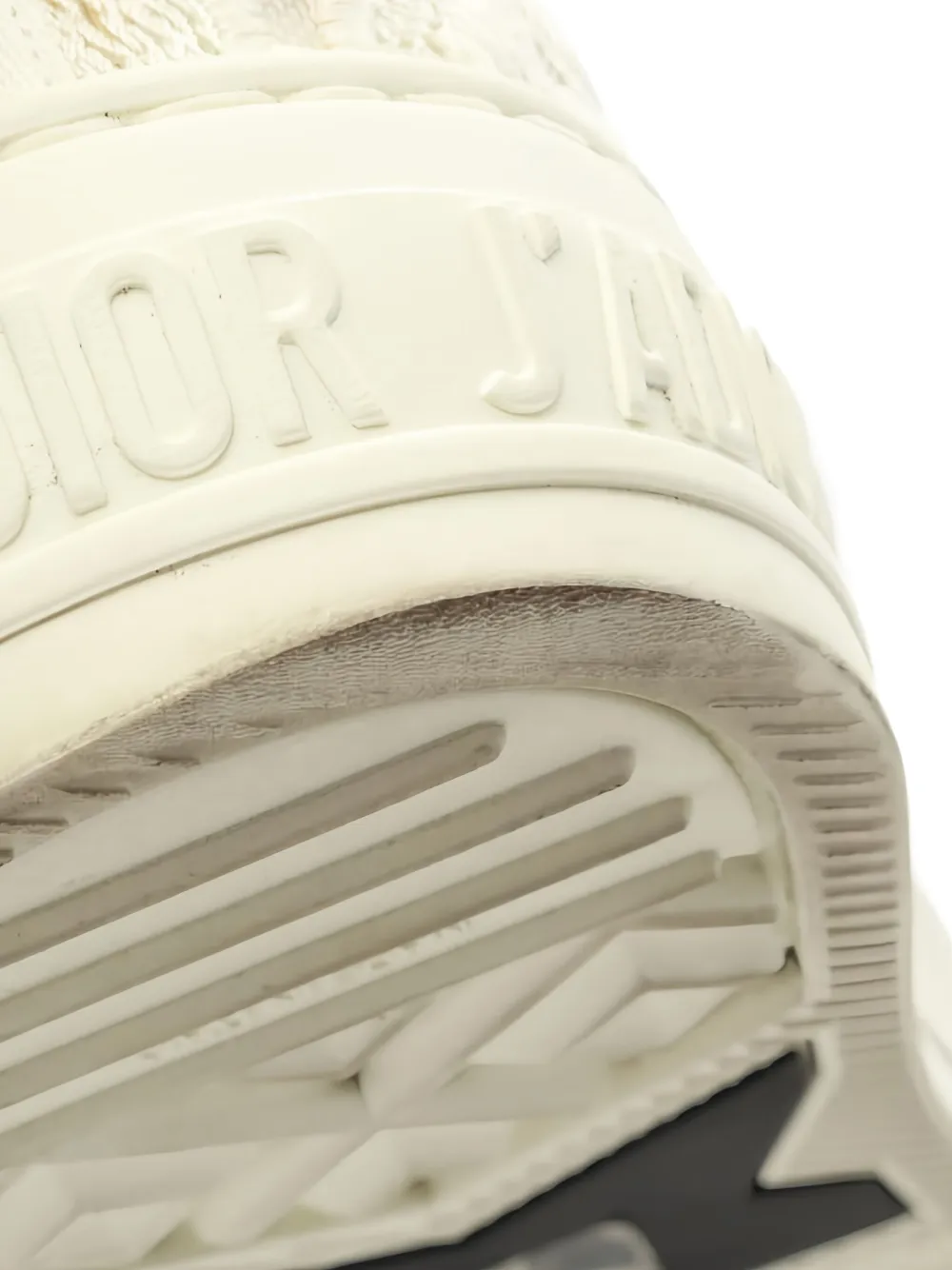 Pre-owned Dior Walk'n' Floral-lace Sneakers In White