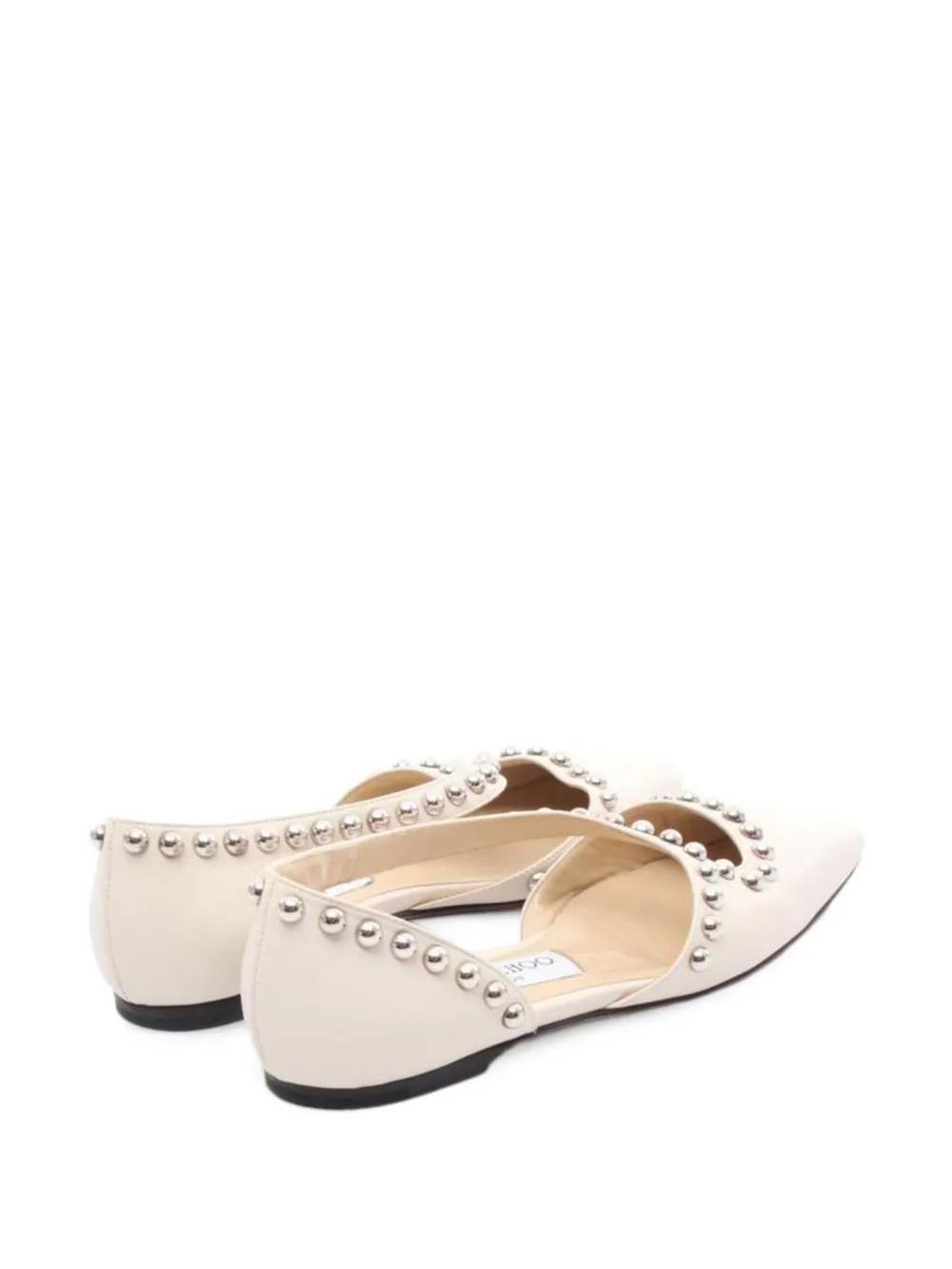 Jimmy Choo Pre-Owned Joezie stud-embellished ballet flats | Image 2