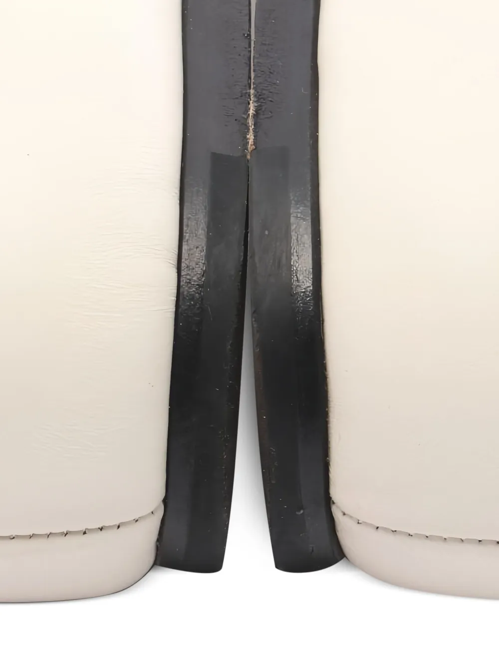 Pre-owned Jimmy Choo Joezie Stud-embellished Ballet Flats In Neutral