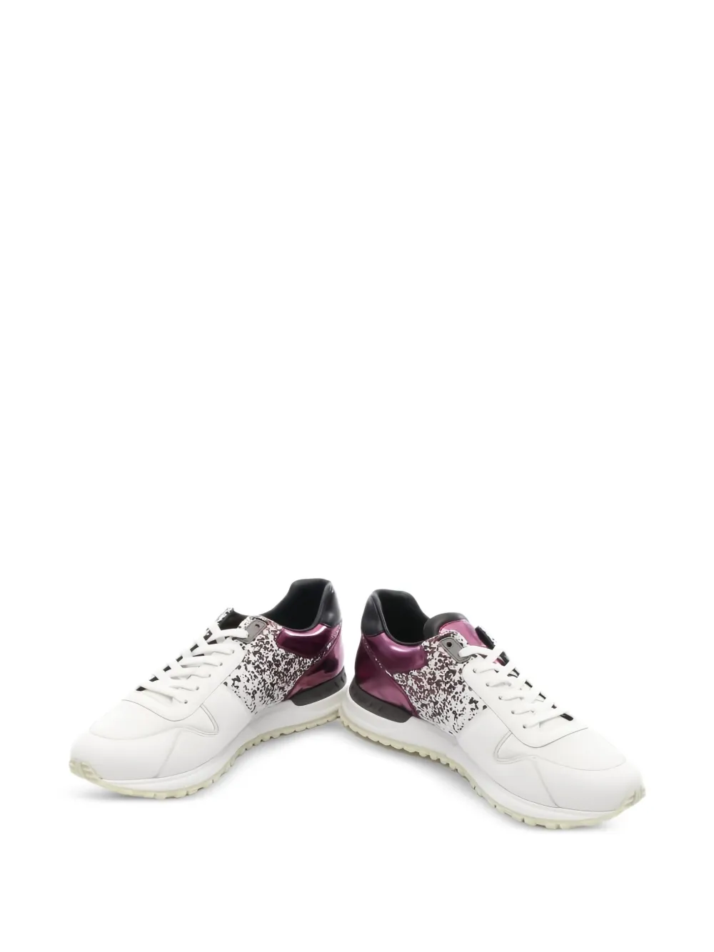 Pre-owned Louis Vuitton Runaway Leather Sneakers In White