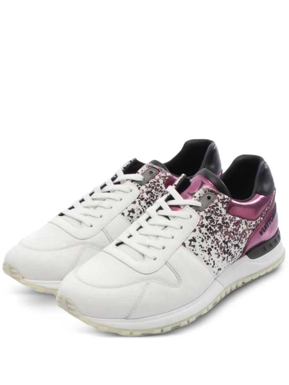 Pre-owned Louis Vuitton Runaway Leather Sneakers In White