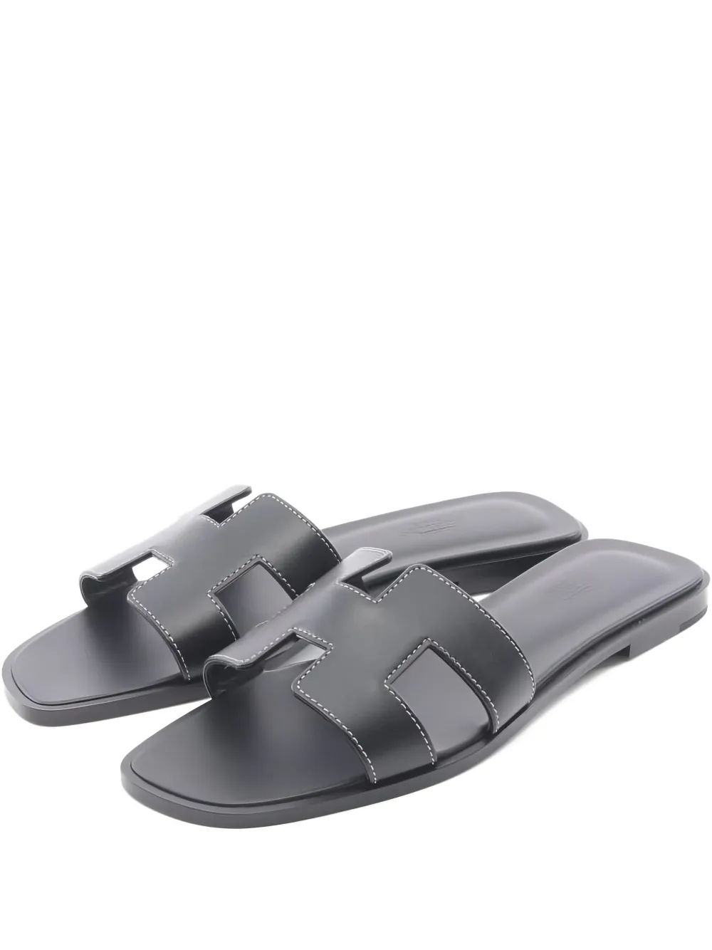 Hermès Pre-Owned Oran Sandals | Black | Image 1