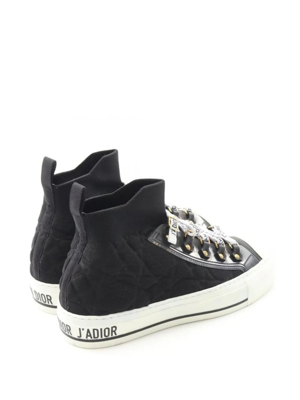 Pre-owned Dior J'a Cannage Sneakers In Black