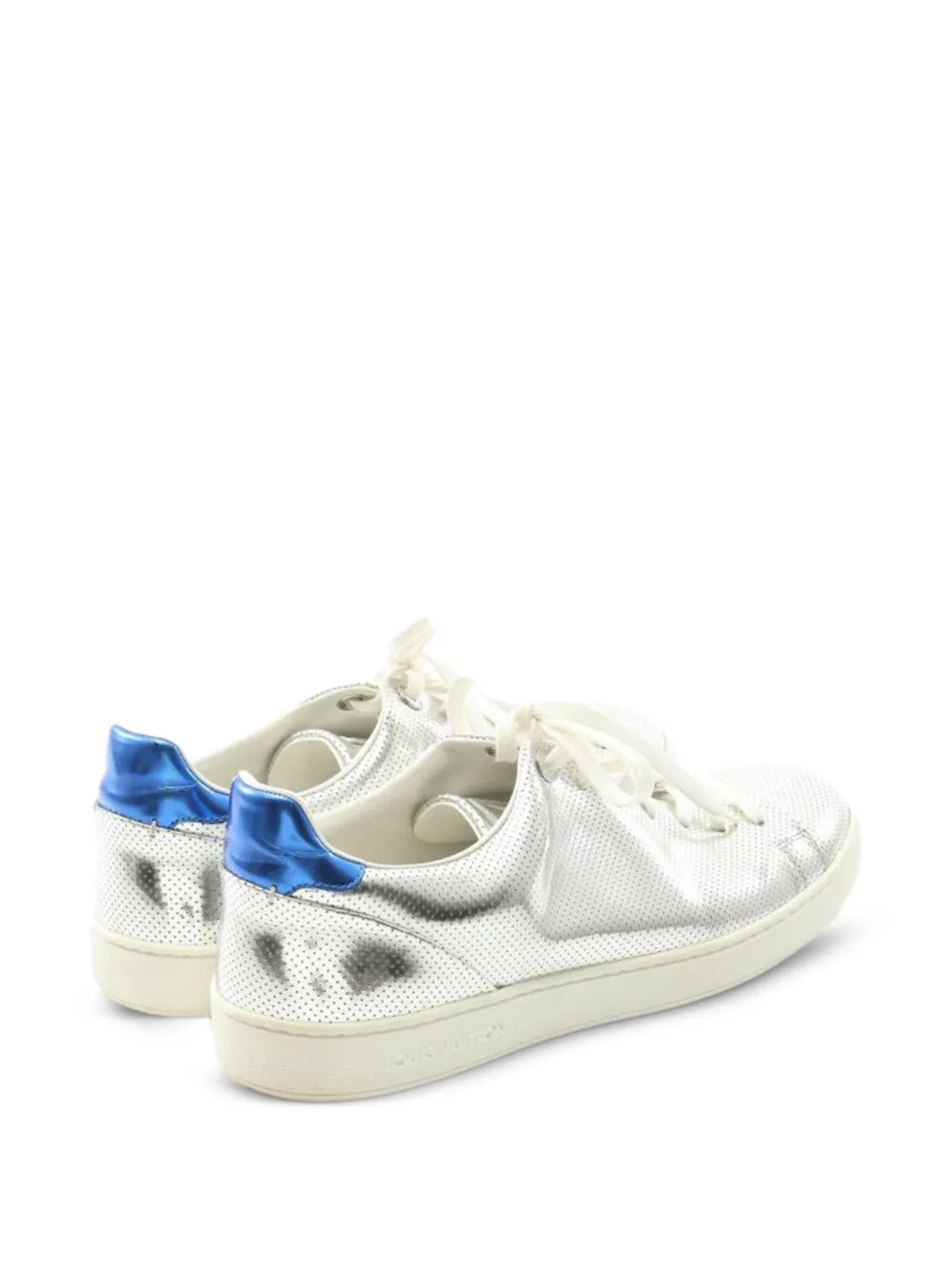 Pre-owned Louis Vuitton Front Row Sneakers In Gray