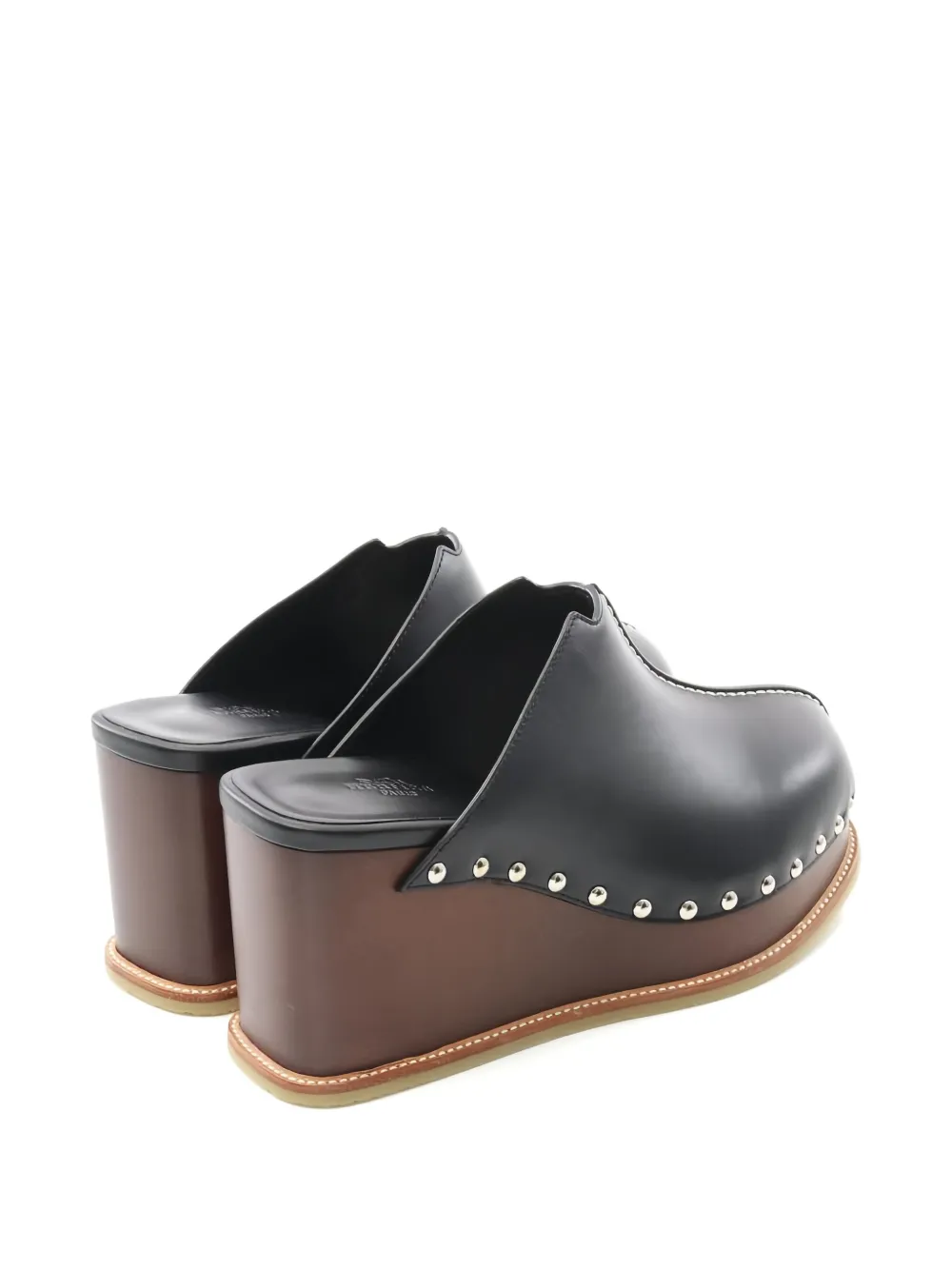 Hermès Pre-Owned 90mm Earth stud-detail mules | Image 2