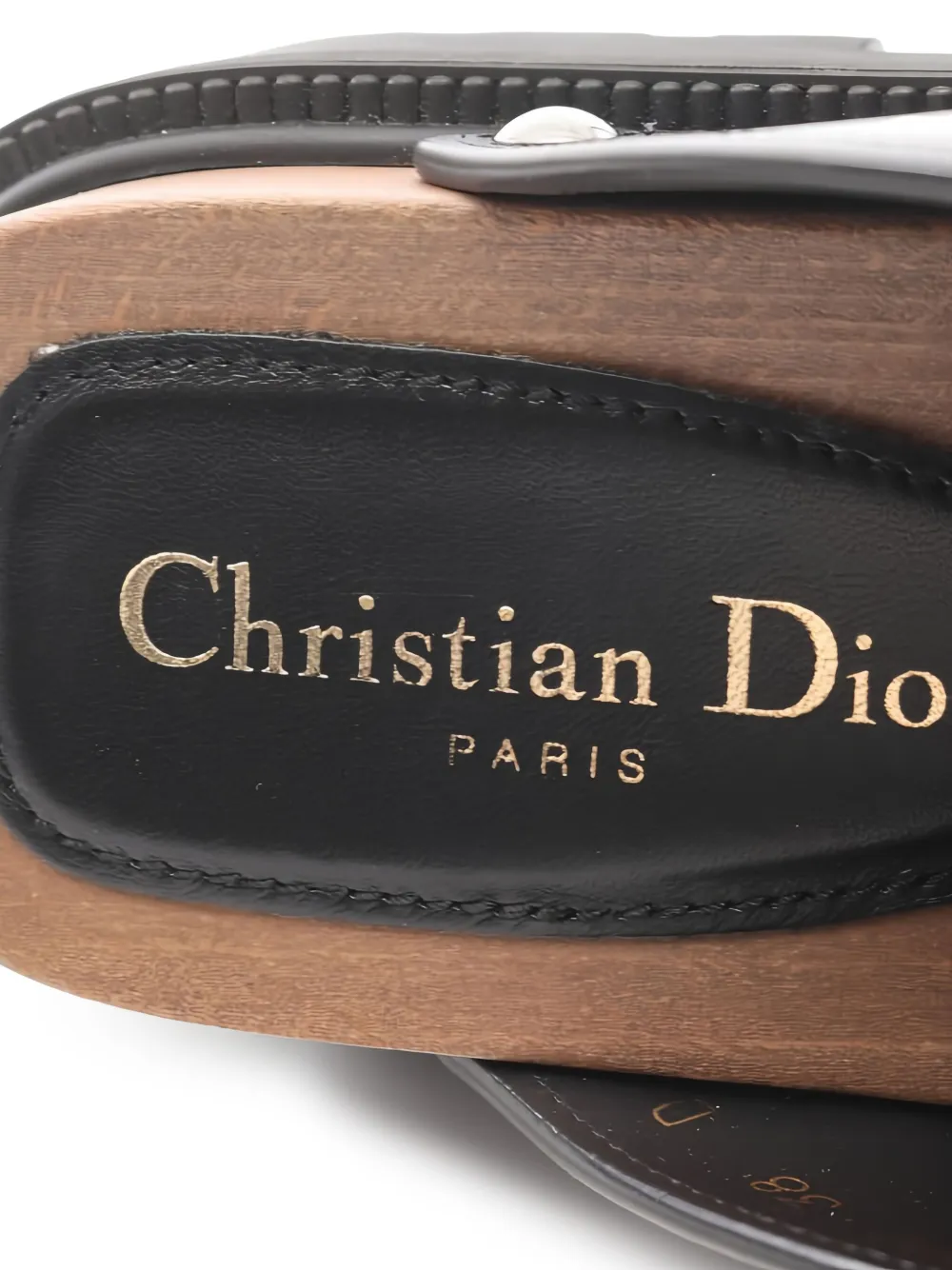 Pre-owned Dior 60mm Quake Stud-embellished Mules In Black