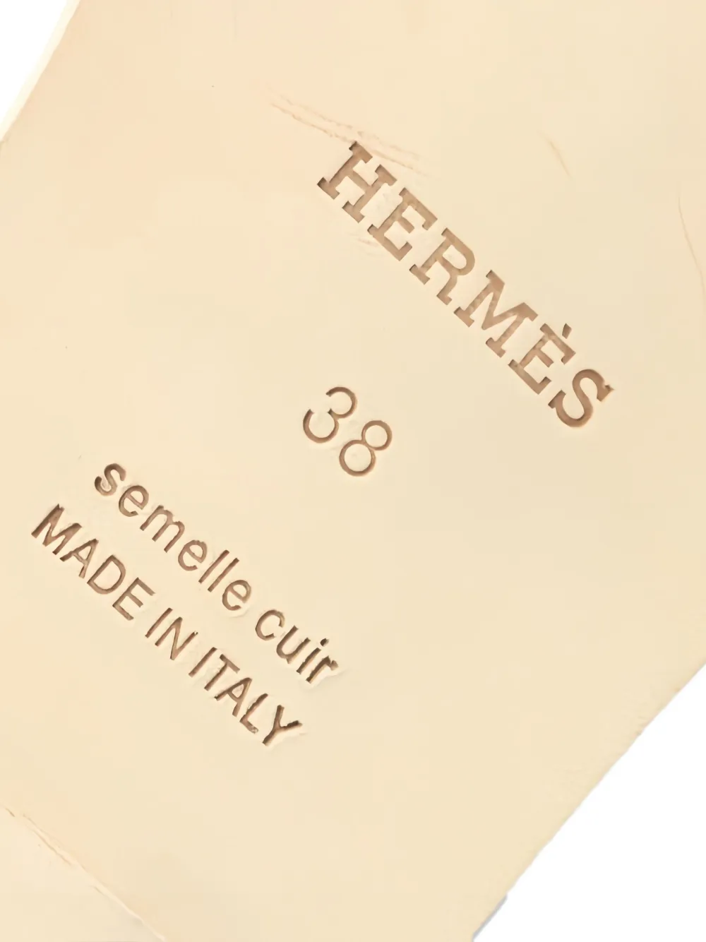 Pre-owned Hermes Oran Leather Sandals In Brown