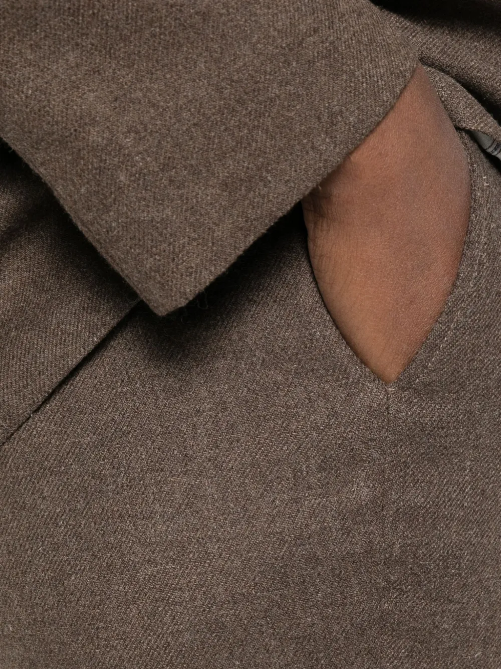 Diega Virgin Wool-blend Trousers In Brown