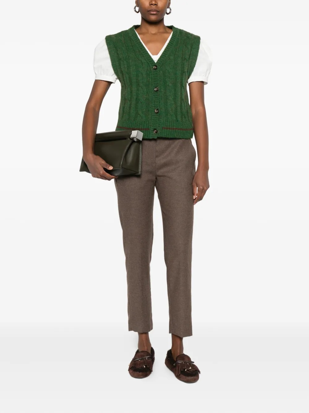 Diega cable-knit waistcoat | Waistcoats & Gilets | Image 2
