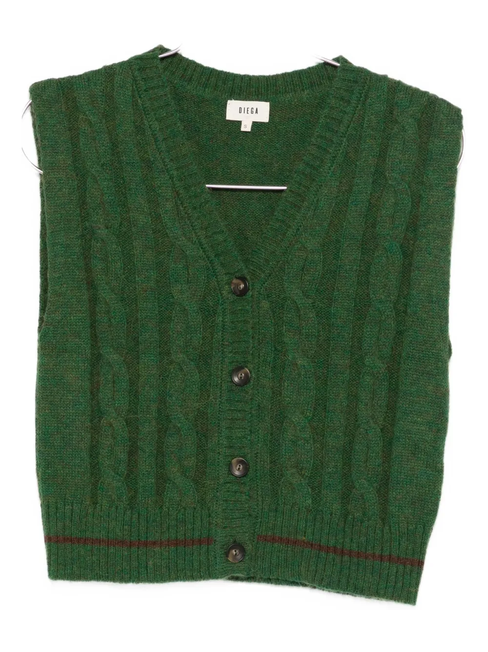 Diega cable-knit waistcoat | Green | Image 1