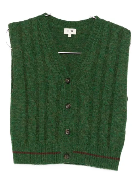 Diega cable-knit waistcoat