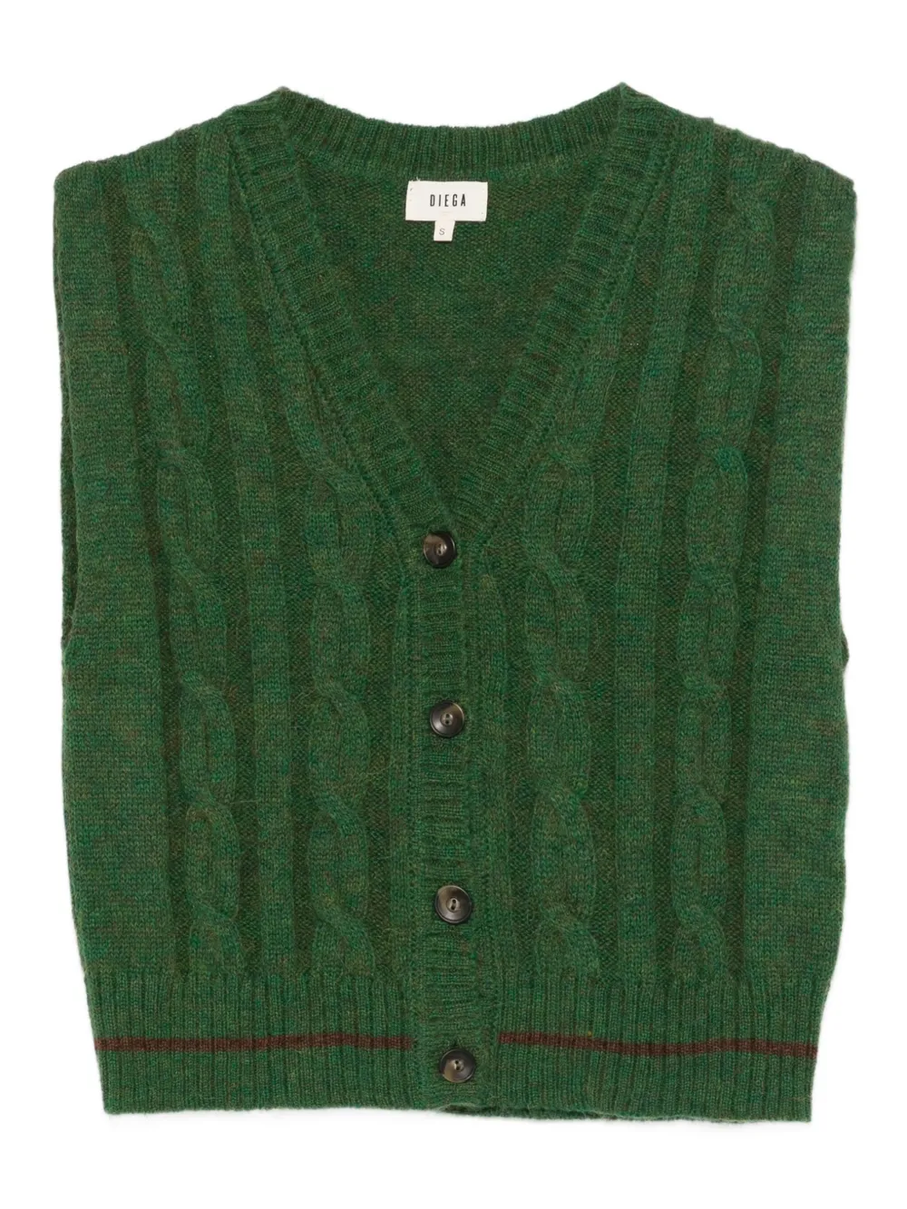 Diega Kabelgebreid gilet Groen