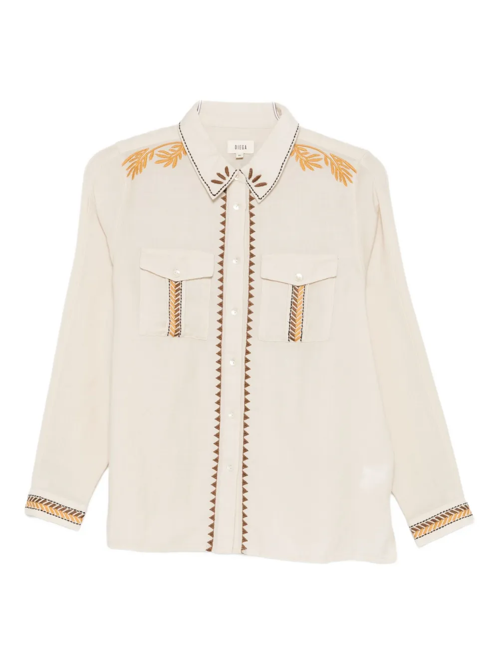 Diega Embroidered Shirt In Neutral