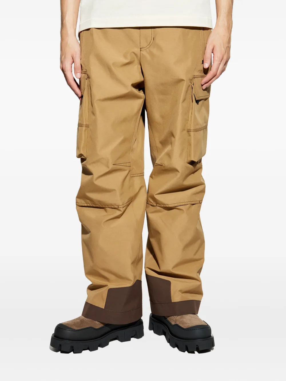 Moncler Cargo-pocket Ski Trousers In Neutral