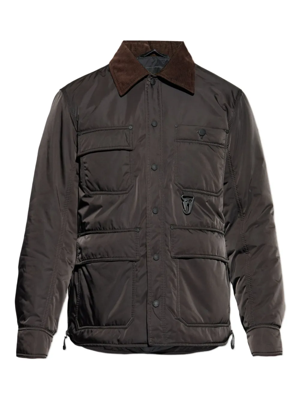 Moncler Waterton Corduroy-collar Padded Jacket In Multi