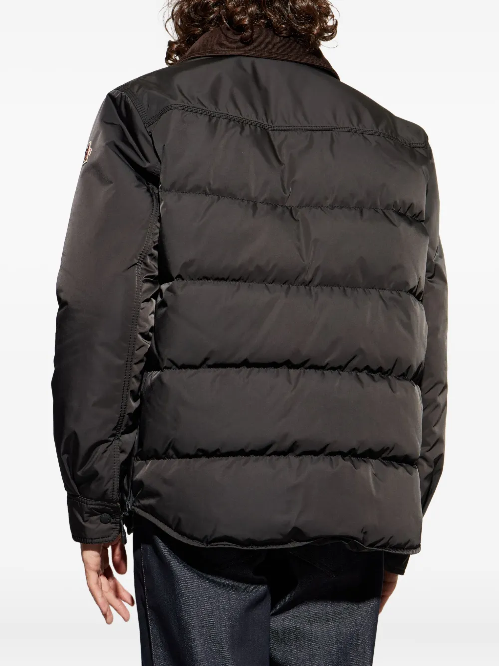 Moncler Waterton Corduroy-collar Padded Jacket In Multi