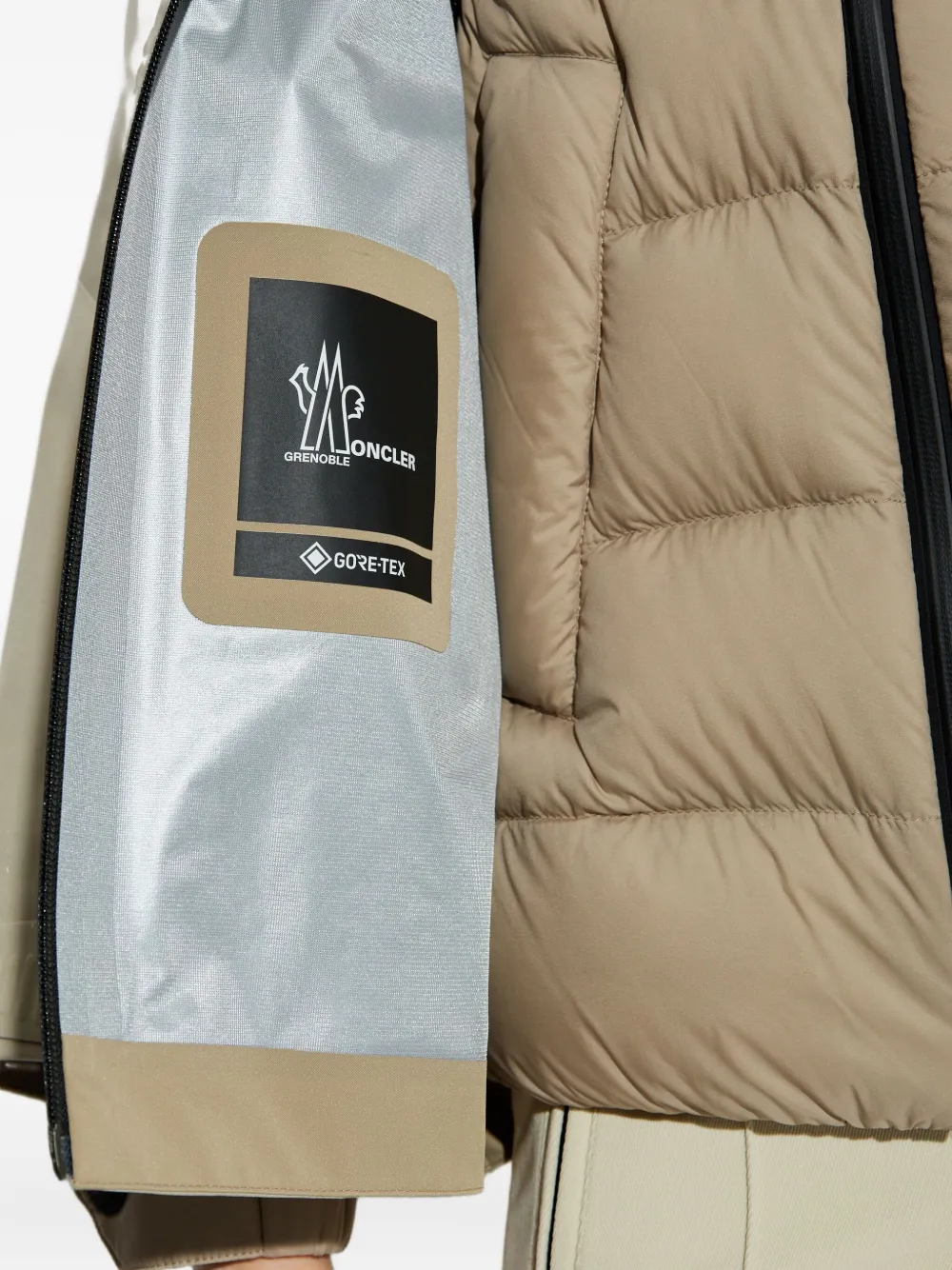 Moncler Button Hooded Jacket In Neutral