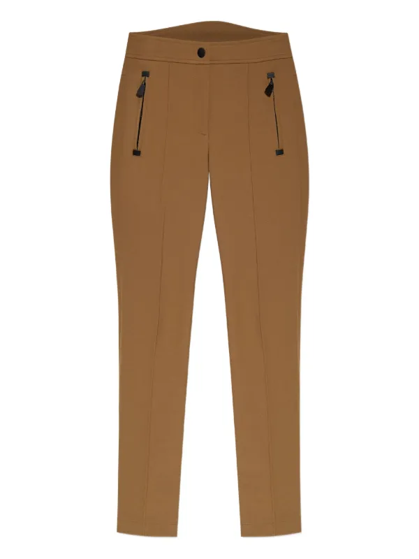 Moncler Grenoble Zip-detail Trousers in Brown