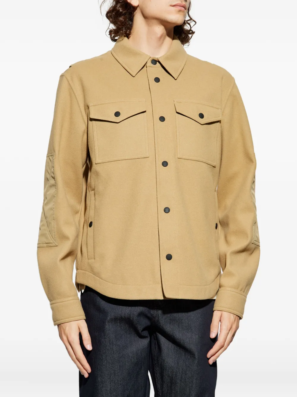 Moncler Grenoble Overhemd met borstzak Beige