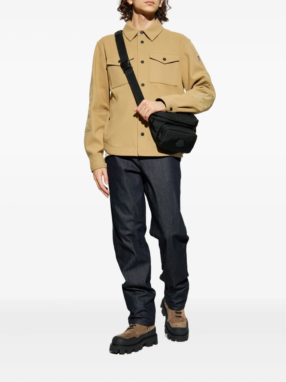 Moncler Grenoble chest-pocket shirt - Beige