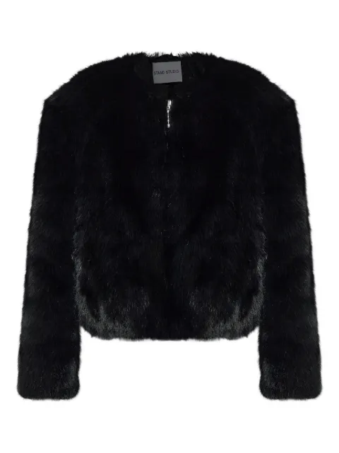STAND STUDIO zip-up faux fur jacket