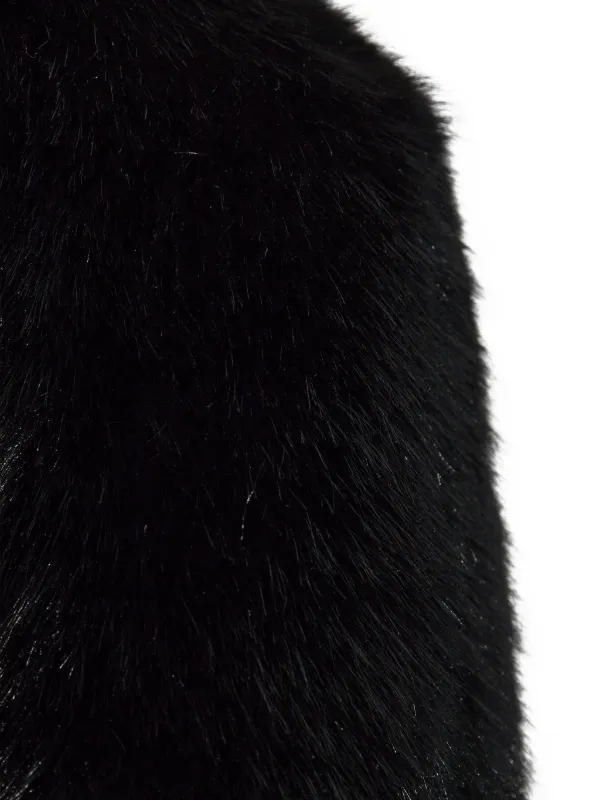 STAND STUDIO エコファー ジャケット | ブラック | FARFETCH JP