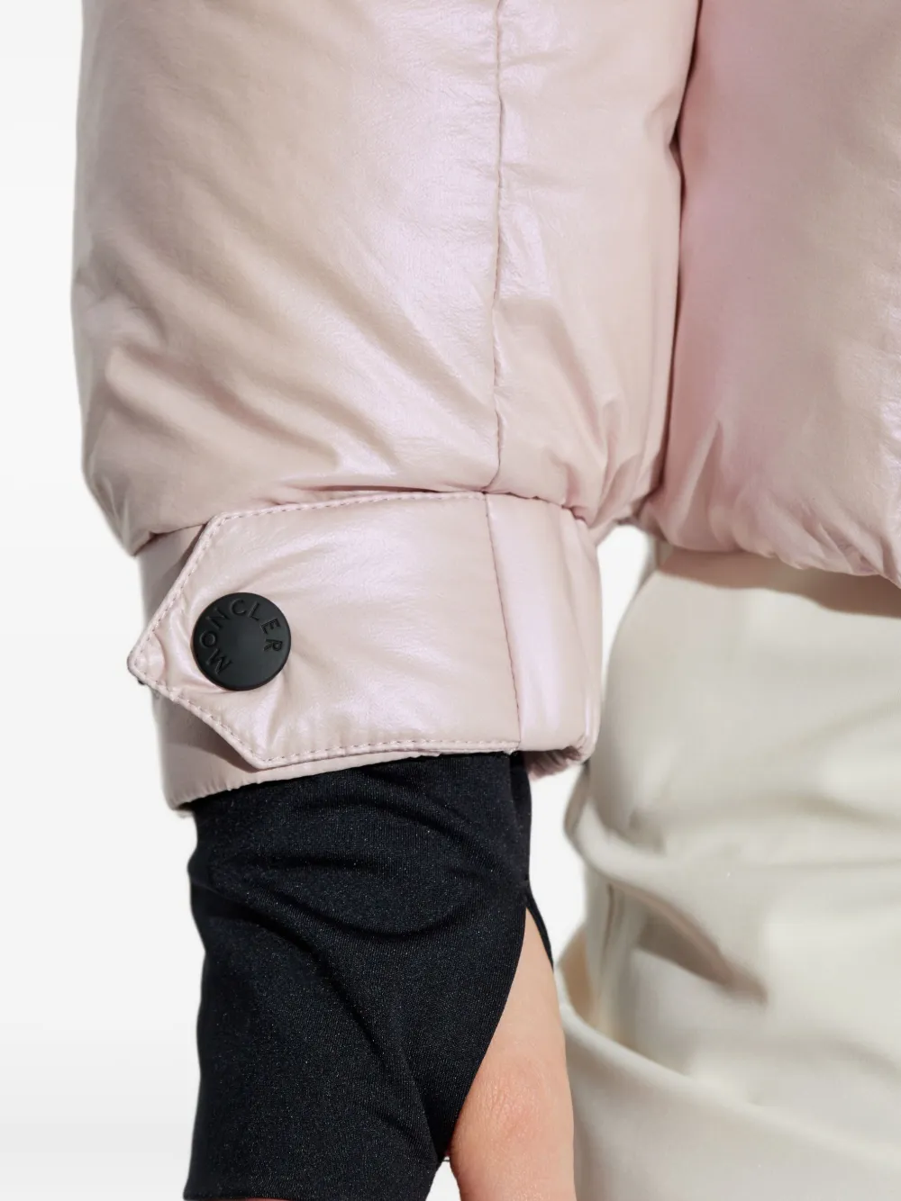 Moncler Jeita Button Down Ski Jacket In Pink