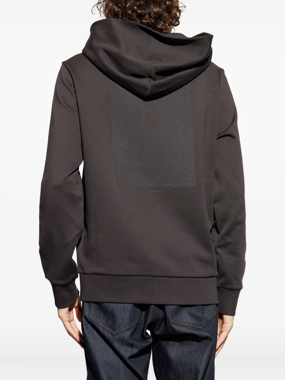 Moncler Hoodie met logopatch Bruin