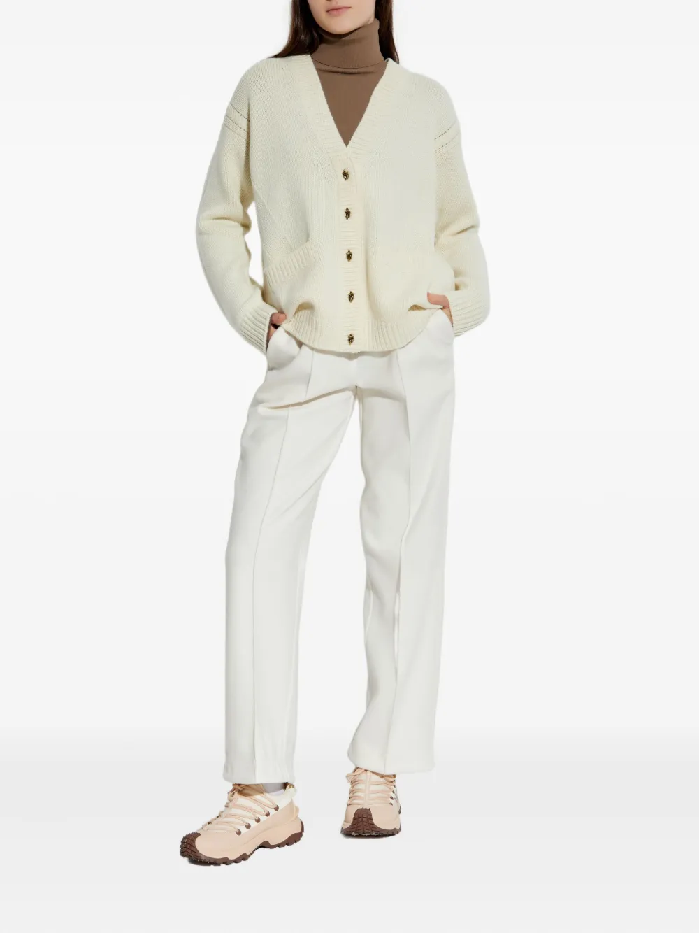 Moncler Grenoble drawstring logo track pants - Wit