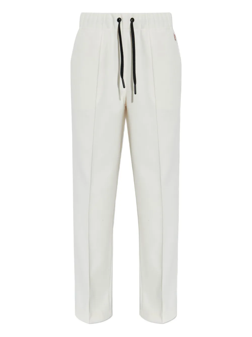 Moncler Drawstring Logo Track Pants In White