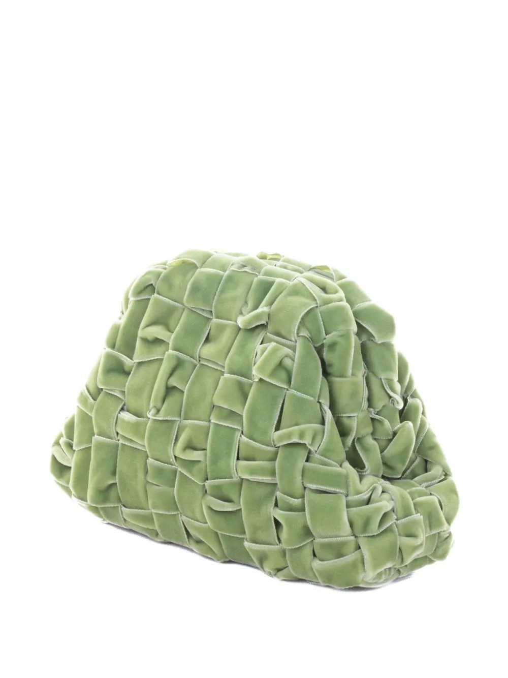 Maria La Rosa woven clutch bag - グリーン Maria La Rosa woven clutch bag - グリーン