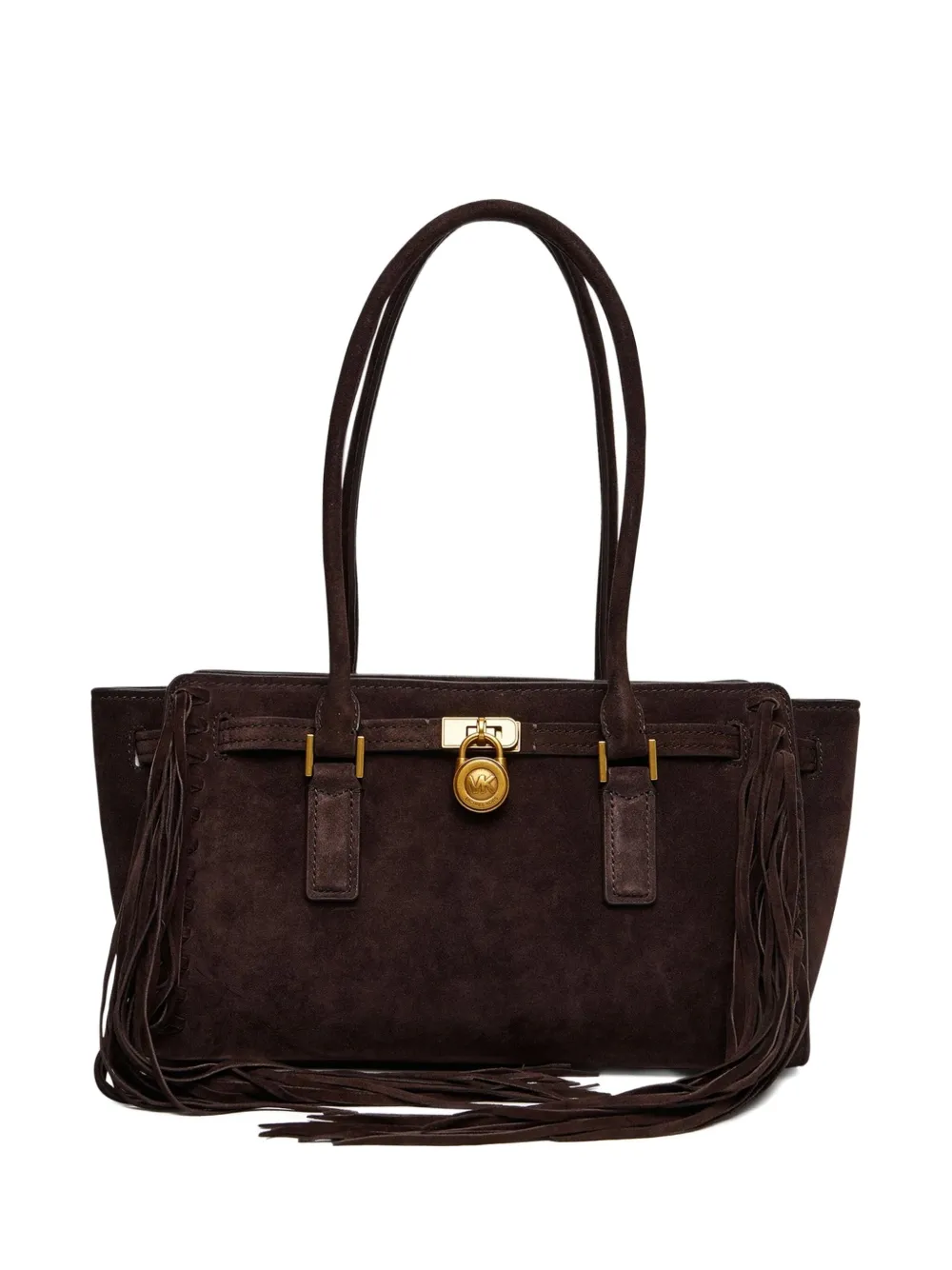 Michael Kors small Hamilton moderne suede fringes shoulder bag - ブラウン Michael Kors small Hamilton moderne suede fringes shoulder bag - ブラウン
