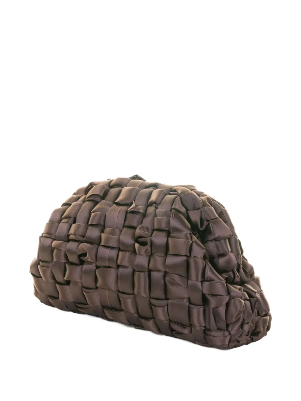 Maria La Rosa woven clutch bag - ブラウン Maria La Rosa woven clutch bag - ブラウン