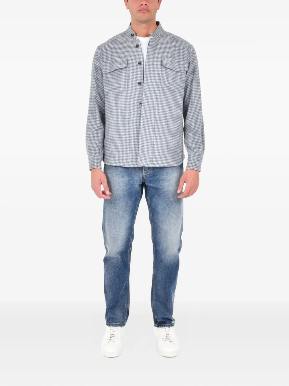 Boglioli chest-pocket check shirt - Blauw