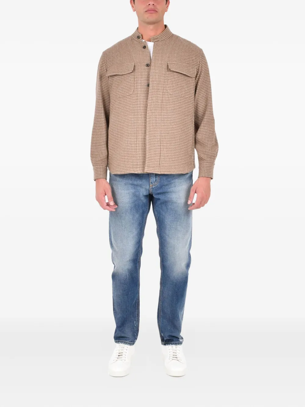 Boglioli chest-pocket check shirt - Bruin