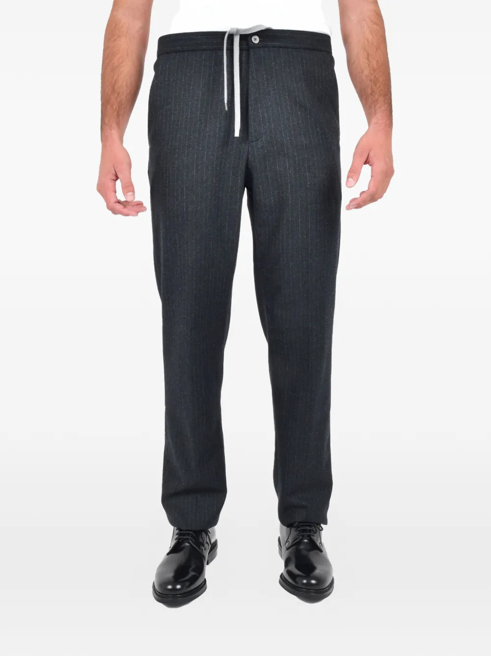 Boglioli pinstripe drawstring trousers | Grey | Image 1