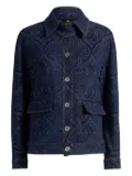 ETRO paisley-pattern denim jacket - Blue