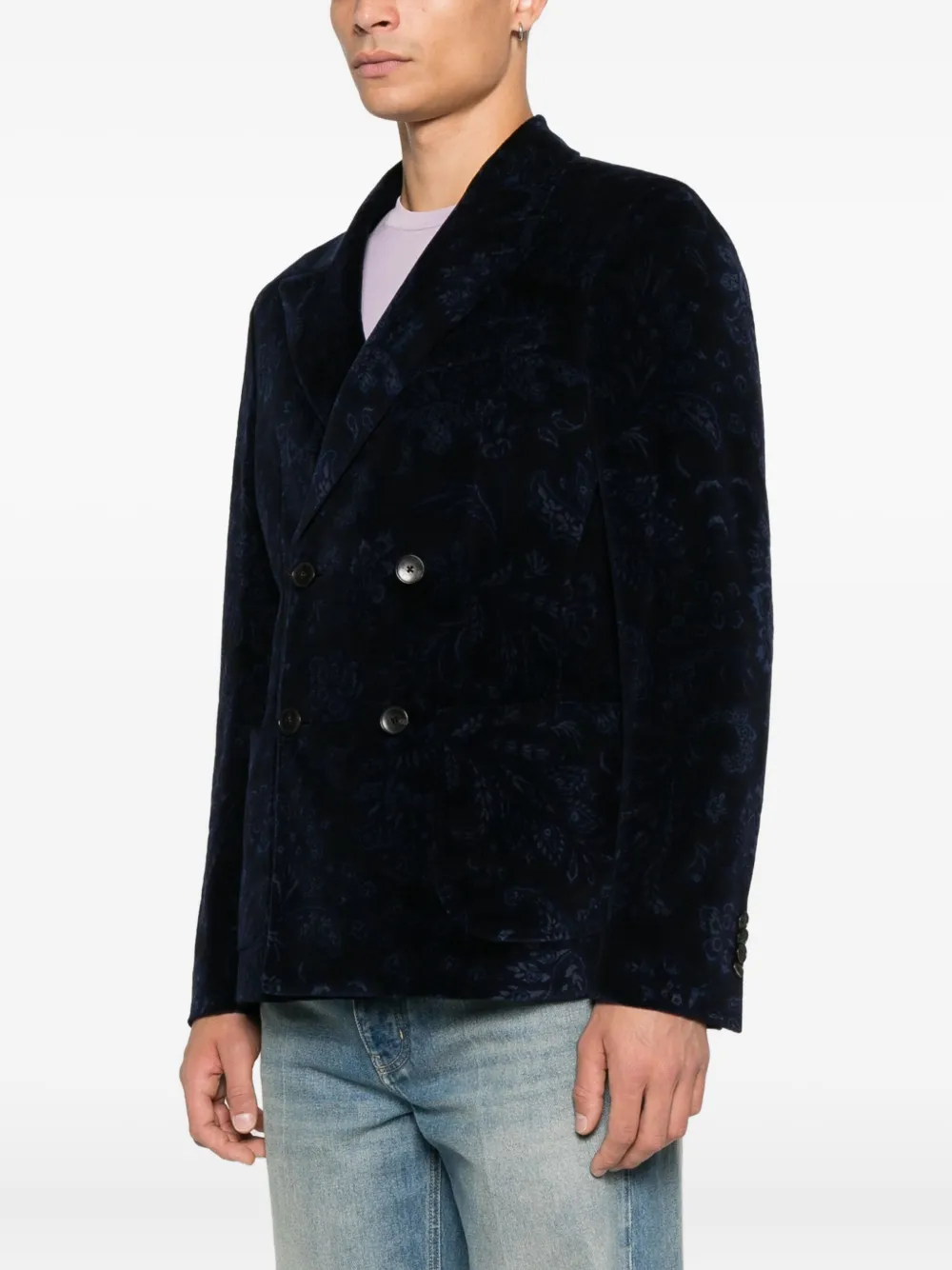 ETRO Blazer met dubbele rij knopen Blauw