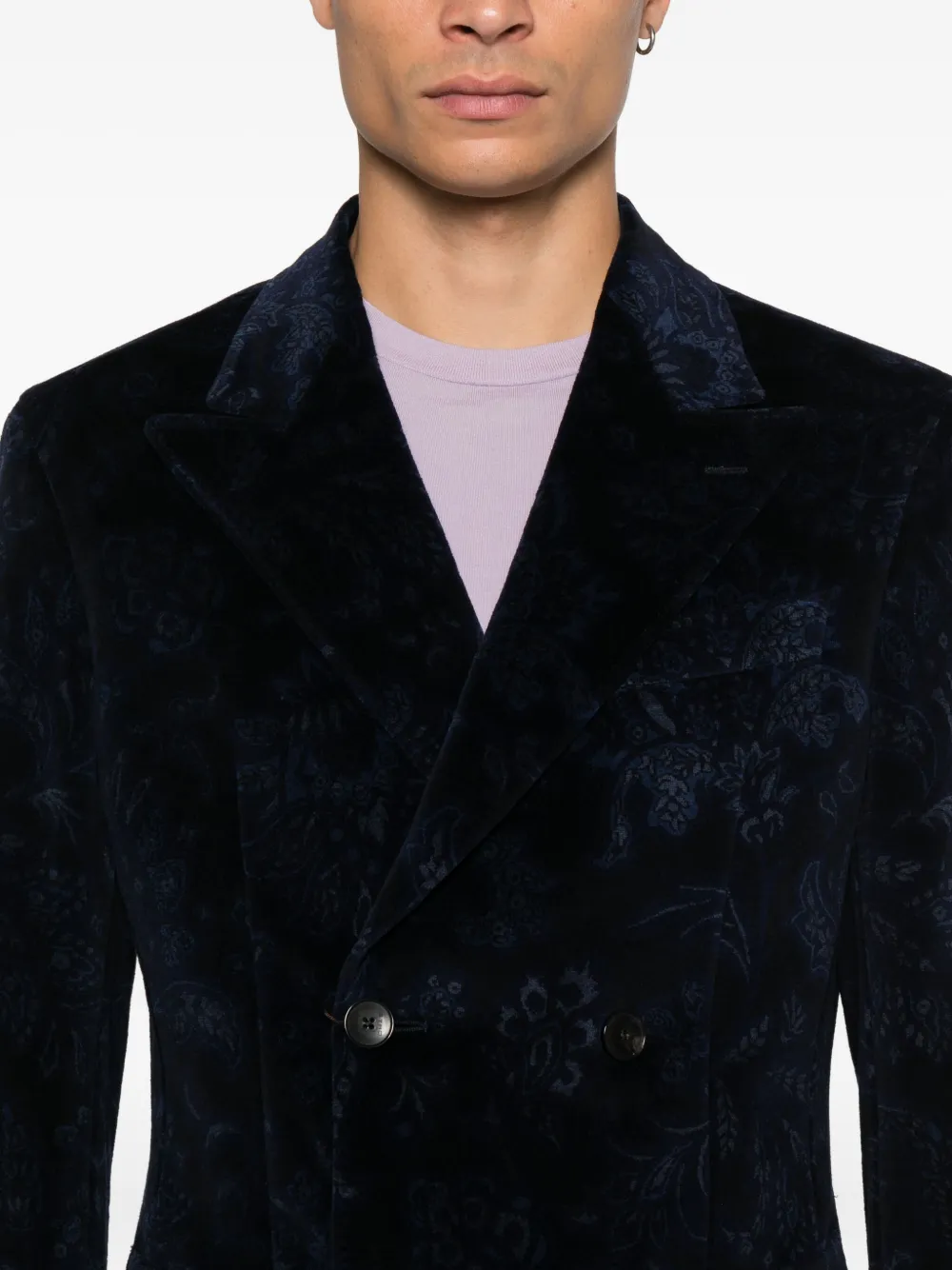 ETRO Blazer met dubbele rij knopen Blauw