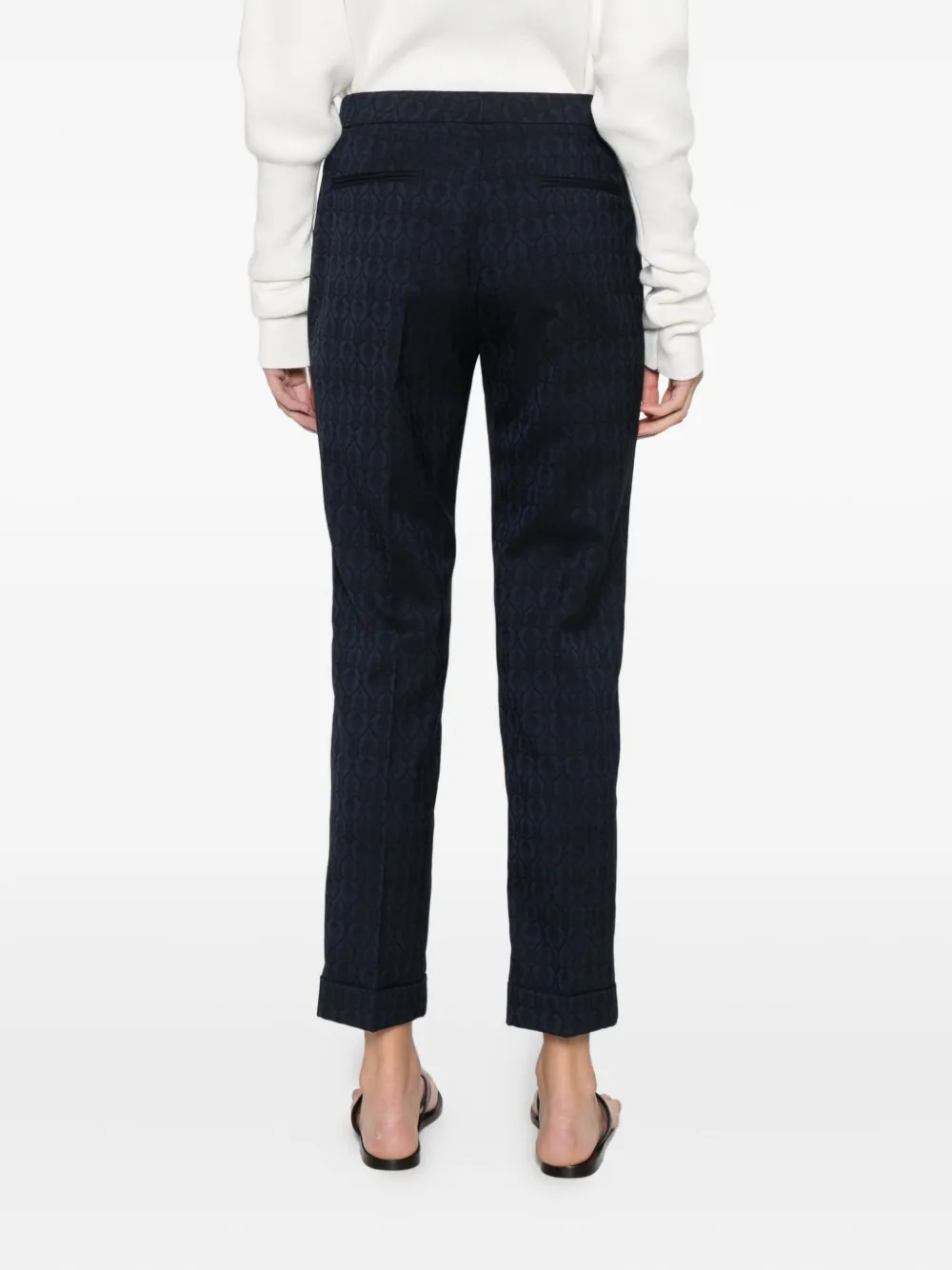 ETRO Broek met patroon en manchetten Blauw