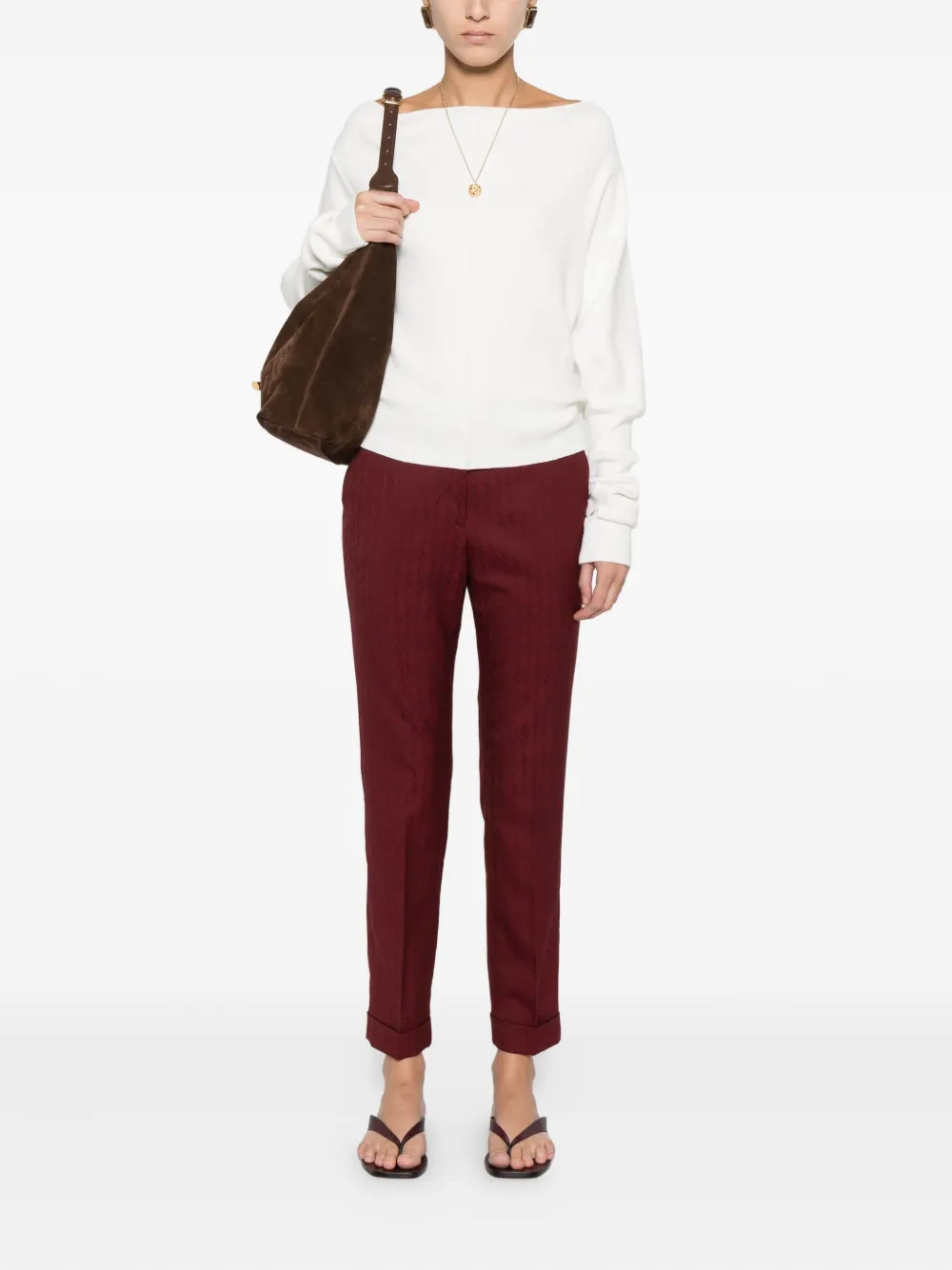 ETRO pressed-crease trousers - Rood