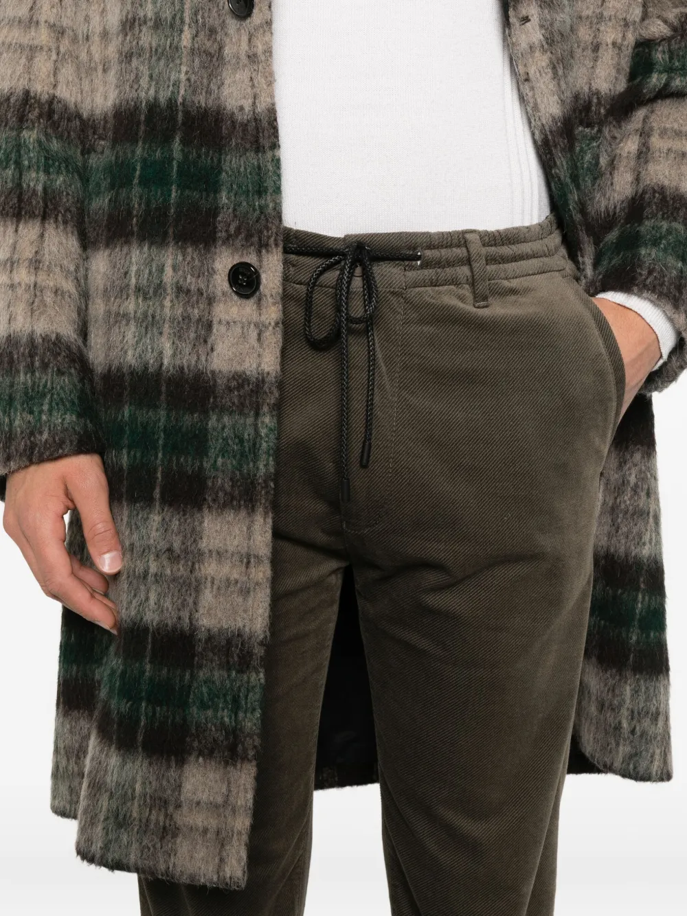 Drykorn Deger broek met trekkoord Groen