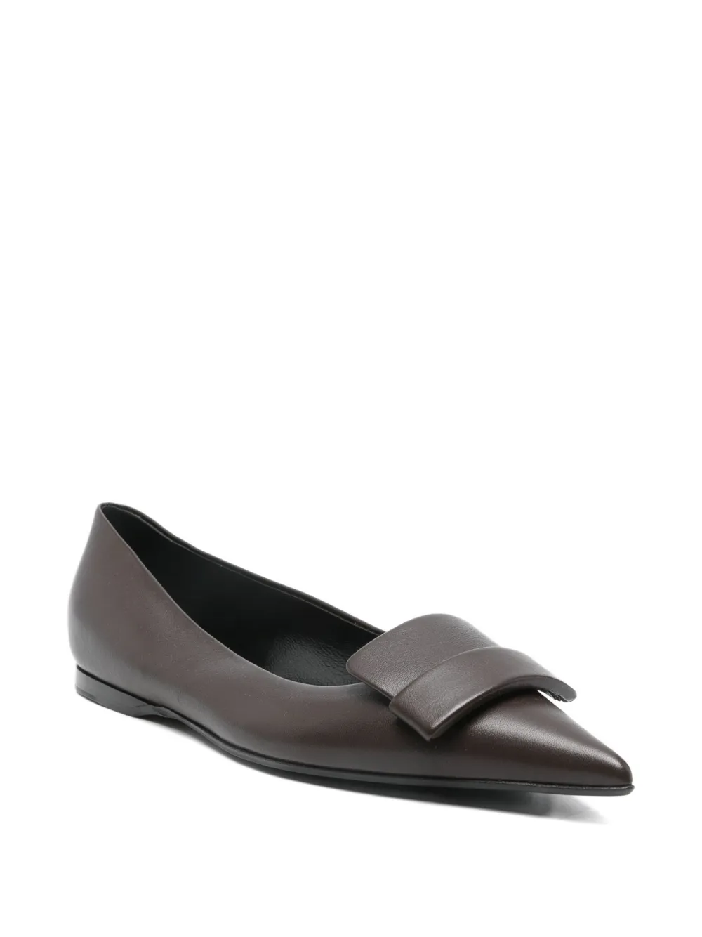 Sergio Rossi pointed leather loafers Bruin