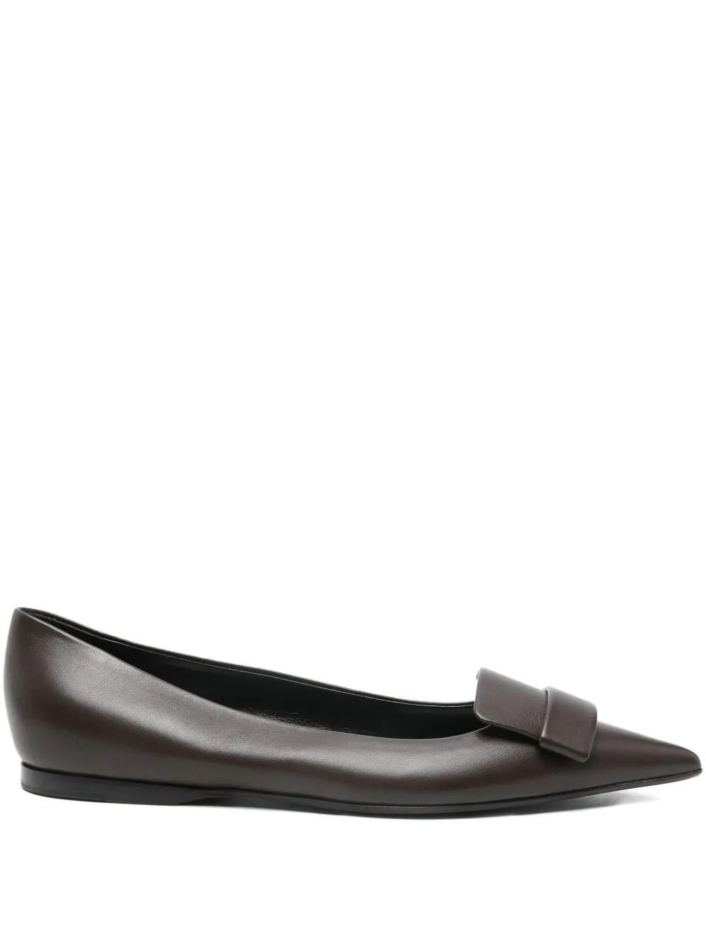 Sergio Rossi pointed leather loafers Bruin