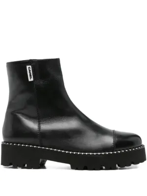 SSX2673 C.Nicolai #０１ & F.Leder #０２ Furla Chelsea Leather Boots | Black | FARFETCH RO