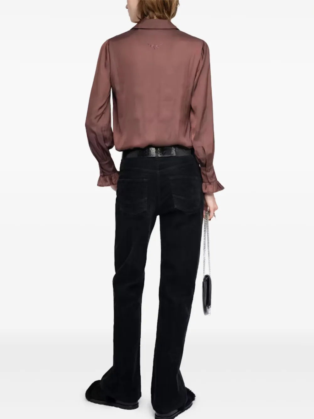 Zadig&Voltaire ruffled long-sleeve top Bruin