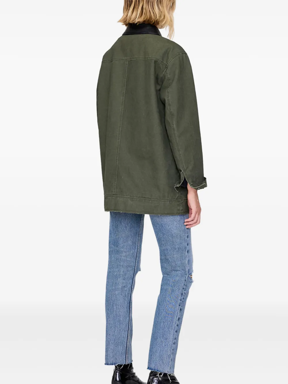 Anine Bing Long-sleeved Casual Jacket In Green