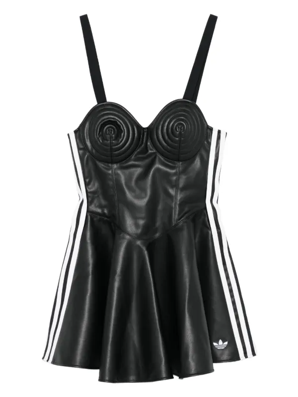 Adidas faux-leather Dress | Black | FARFETCH GE