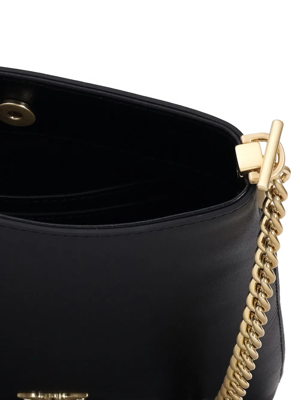 PINKO Love Birds leren schoudertas Zwart